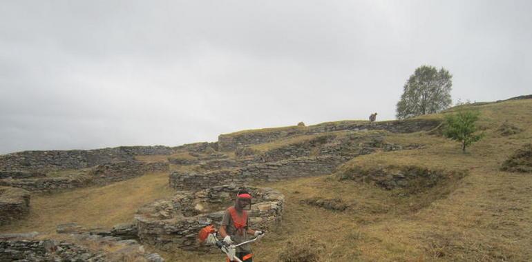 Allande realiza obras de limpieza en el recinto arqueológico del Castro de San Chuis