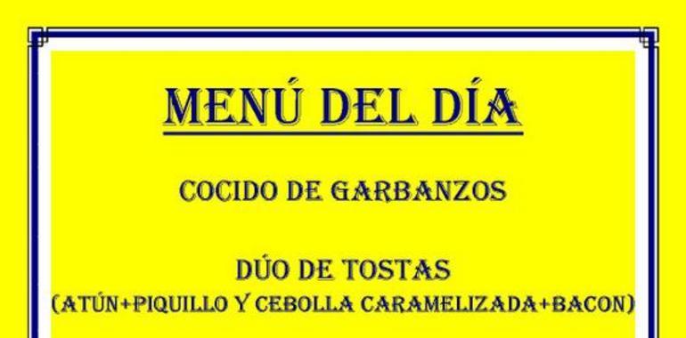 ¿Cocido de garbanzos ¿Dúo de Tostas Hoy viernes, en Tupas