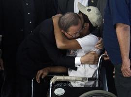 Ban Ki-moon visita las ruinas de la Franja de Gaza, devastada por Israel 