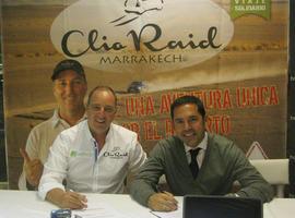 Daniel Orejas, Leomotor, y Chus Puras, de CLio Raid, firman acuerdo de colaboración en Asturias