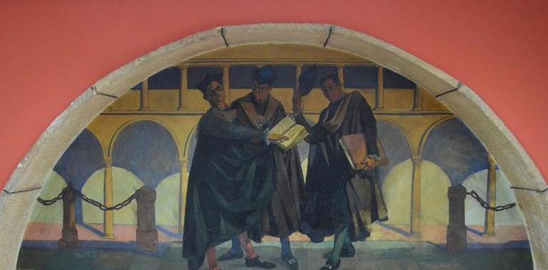 Dibujos inéditos de Vaquero Palacios y un mural de Paulino Vicente, recuperados por la Universidad de Oviedo