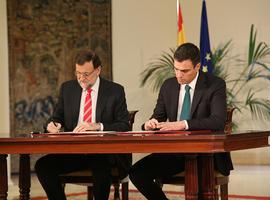 PSOE firma la cadena perpetua con Rajoy "en defensa de la libertad"