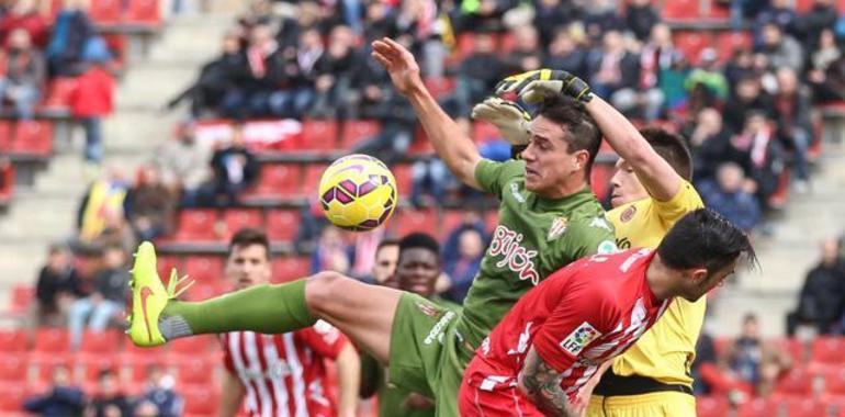 El Sporting empató sin goles en el campo de Montilivi, ante el Girona,