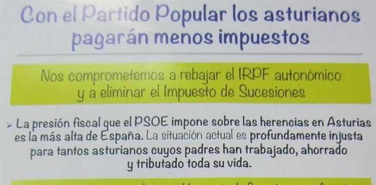 El PP ya buzonea octavillas con sus propuestas a los asturianos