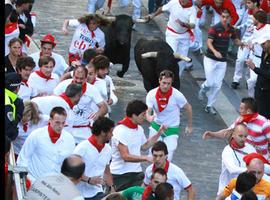 Un joven de Oviedo lesionado en el sexto encierro de San Fermín