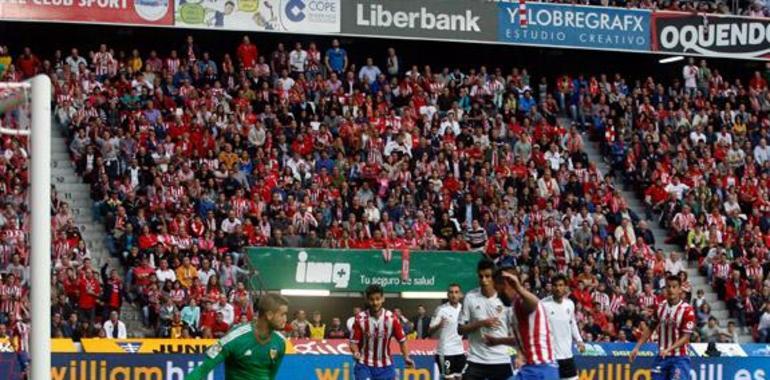 El Sporting perdió por 0-1 ante el Valencia 