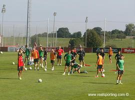 El Sporting entrena con la ilusión puesta en una nueva victoria en El Molinón