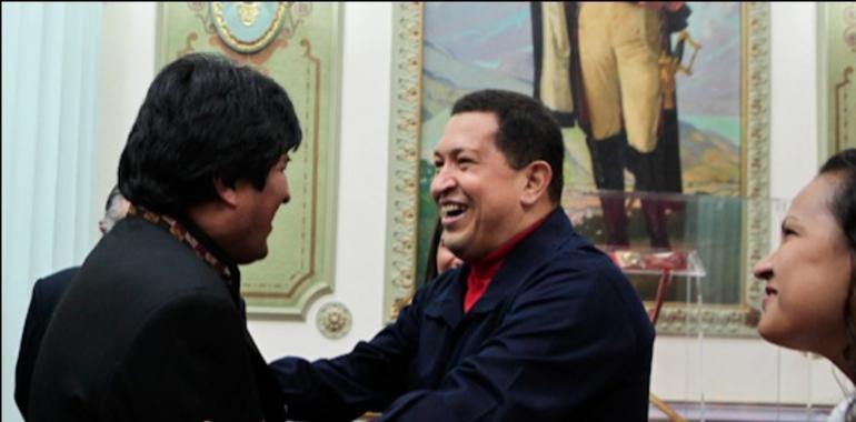 Encuentro de Evo Morales con Chávez, en Venezuela