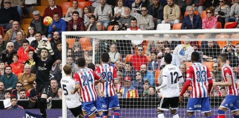 Victoria del Sporting (O-1) sobre el Valencia en Mestalla