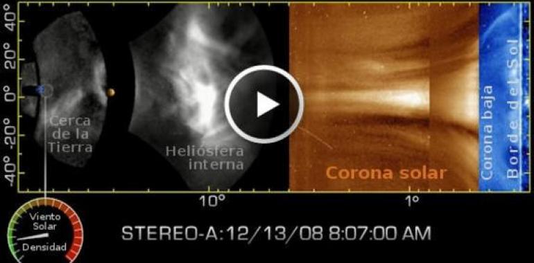 Una nave observa por vez primera cómo una tormenta solar envuelve a la Tierra