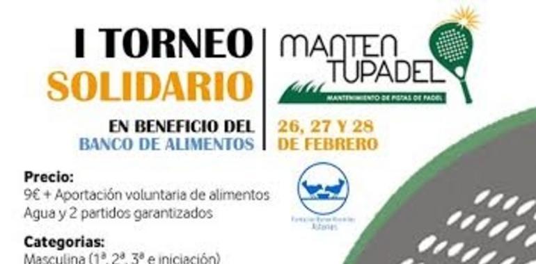Tres días de pádel a favor de Banco de Alimentos de Asturias