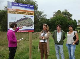 La Alcaldesa visita las obras del campo municipal de golf de Llanes, presupuestadas en 373.010´37 €