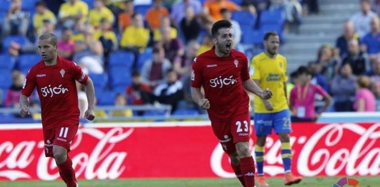 El Sporting empató (1-1) frente a la UD Las Palmas y espera ahora al Sevilla