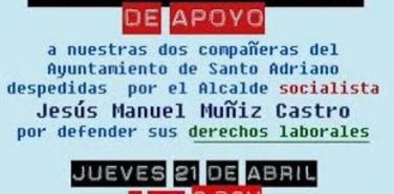 Concentración en apoyo a trabajadoras despedidas en Santo Adriano