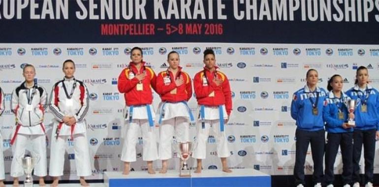 Oro para el equipo femenino de katas y plata para el masculino en el Europeo de Kárate