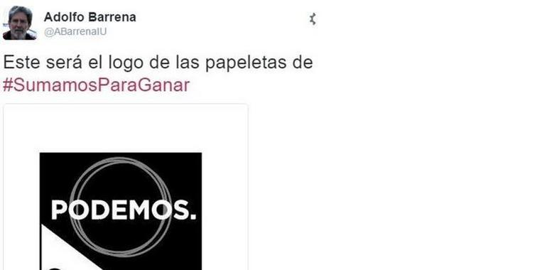 Asina serál logu de Unidos Podemos nes papeletes pal 26X