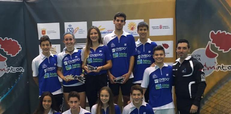 Oviedo Bádminton: 2 oros, 4 platas y 1 plata en sub15 y sub19 de Estella