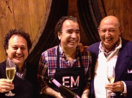 Francis Montesinos, feliz entre quesos asturianos y Sidra Brut Nature