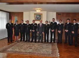 Los policías olímpicos asturianos, homenajeados en la Delegación del Gobierno