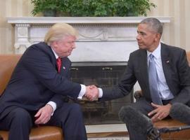 Obama y Trump comienzan traspaso con una "excelente conversación"  