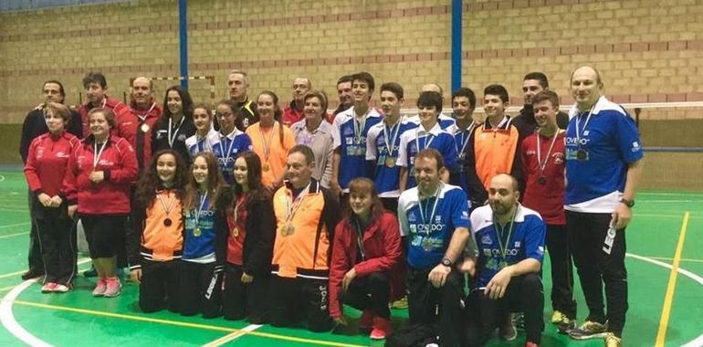 Nutrido medallero en el IX Torneo de Bádminton de Riosa
