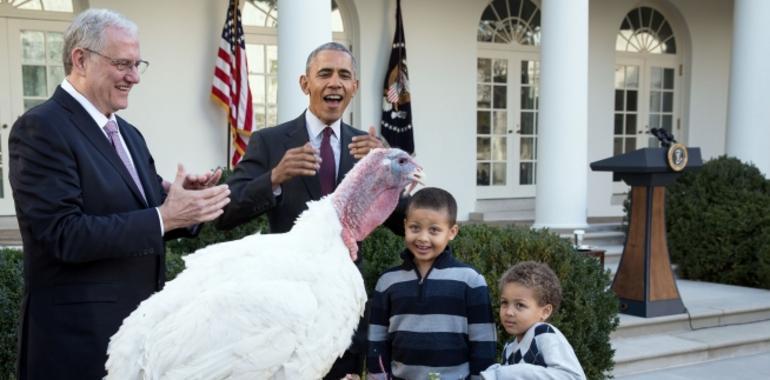Asturianos trincharon el primer pavo de Acción de Gracias 