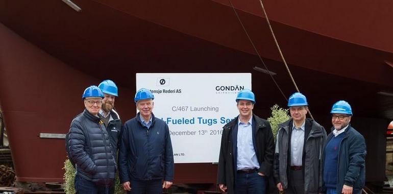 El tercer remolcador a propulsión dual de Europa zarpa de Gondán