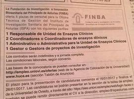 Llamazares critica la convocatoria de 5 plazas para la FINBA sin integrar la Oficina de Investigación Biosanitaria