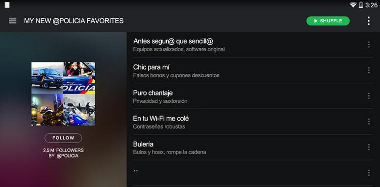 La Policía Nacional crea la playlist más cool para maximizar tu seguridad en Internet
