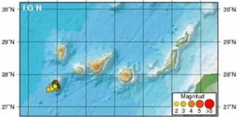 Se mantiene la situación de semáforo amarillo en la Isla de El Hierro