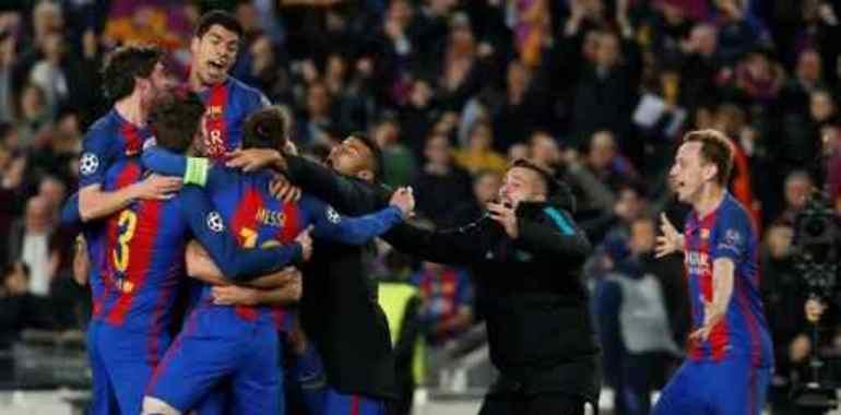 Un épico partido clasifica al Barça en  cuartos de final de la Champions 