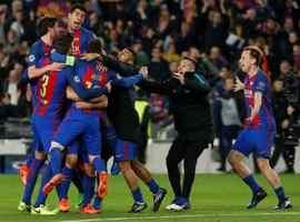 Un épico partido clasifica al Barça en  cuartos de final de la Champions 