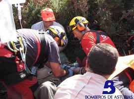 Un cazador resulta herido de bala en una rodilla en Eiros, Tineo