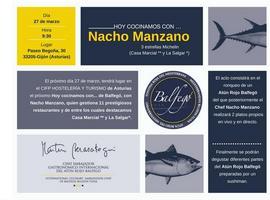 Nacho Manzano y Balfegó en “Hoy Cocinamos con Nacho Manzano” en el CIFP Hostelería y Turismo de Gijón
