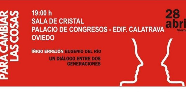 Íñigo Errejón y Eugenio del Río en Oviedo