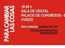 Íñigo Errejón y Eugenio del Río en Oviedo