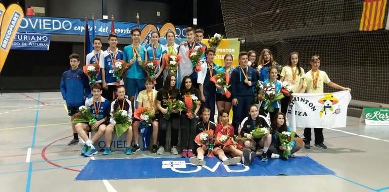3 oros 2 platas y 3 bronces del badminton asturiano en el CE Sub-15 