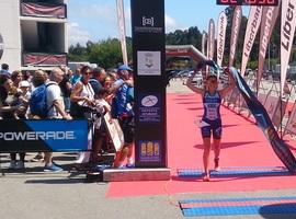 Paula Herrero y Fernando Barroso, Campeones de Asturias de Triatlón 2017