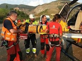 Herido un trabajador de la mina de carbón de Rengos, en Cangas del Narcea