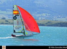 Los hermanos Alonso Tellechea en el europeo de 49er en Kiel