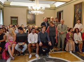 Recepción en Ayuntamiento Oviedo de universitarios de Bochum de intercambio