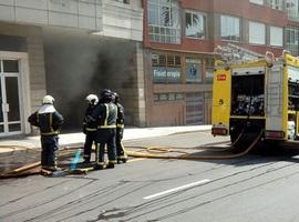 Incendio en un garaje de Avilés