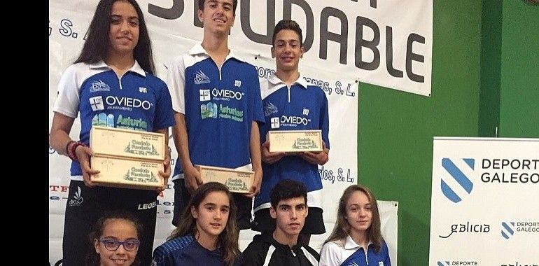 Medallas y éxitos para el Bádminton Oviedo en Galicia, Polonia y Bélgica