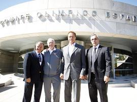 Schwarzenegger visita el Comité Olímpico Español