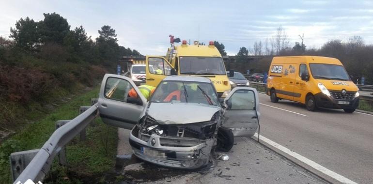 Herida tras circular en sentido contrario por la A-66 y colisionar