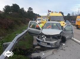 Herida tras circular en sentido contrario por la A-66 y colisionar