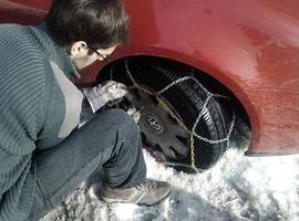 Sólo 2 puertos de montaña asturianos mantienen las cadenas para circular