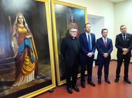Restaurados 12 óleos de Reyes de Asturias para el centenario