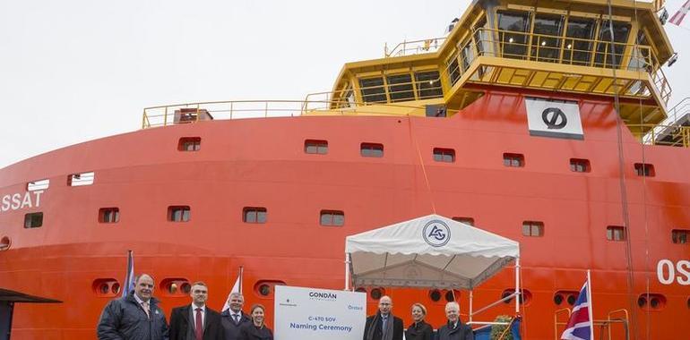 Gondán rompe la ola con la botadura del Edda Mistral y el bautizo del Edda Passat
