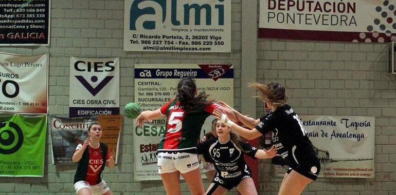 Triunfo del Oviedo Balonmano Femenino en Pontevedra